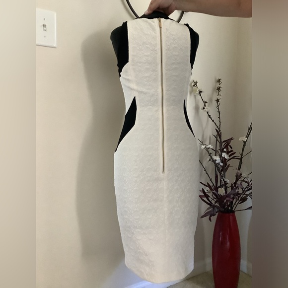 Black & White Floral Pattern Dress - Picture 2 of 4